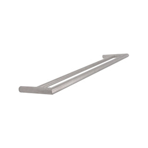 Inda - Porta asciugamani doppio senza placca Gealuna L.46,6cm spazzolato