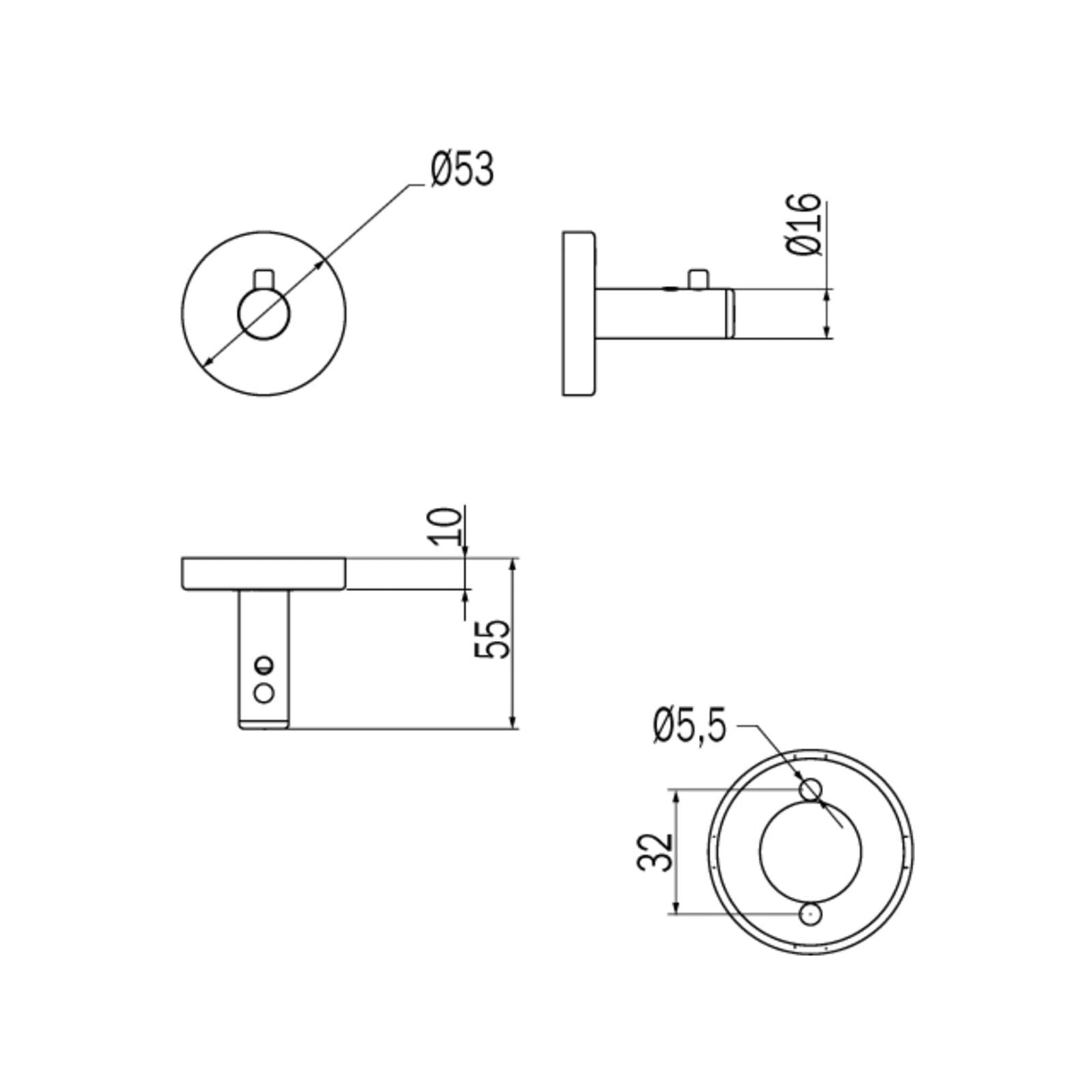 Inda - Appendiabiti a gancio Gealuna in acciaio spazzolato