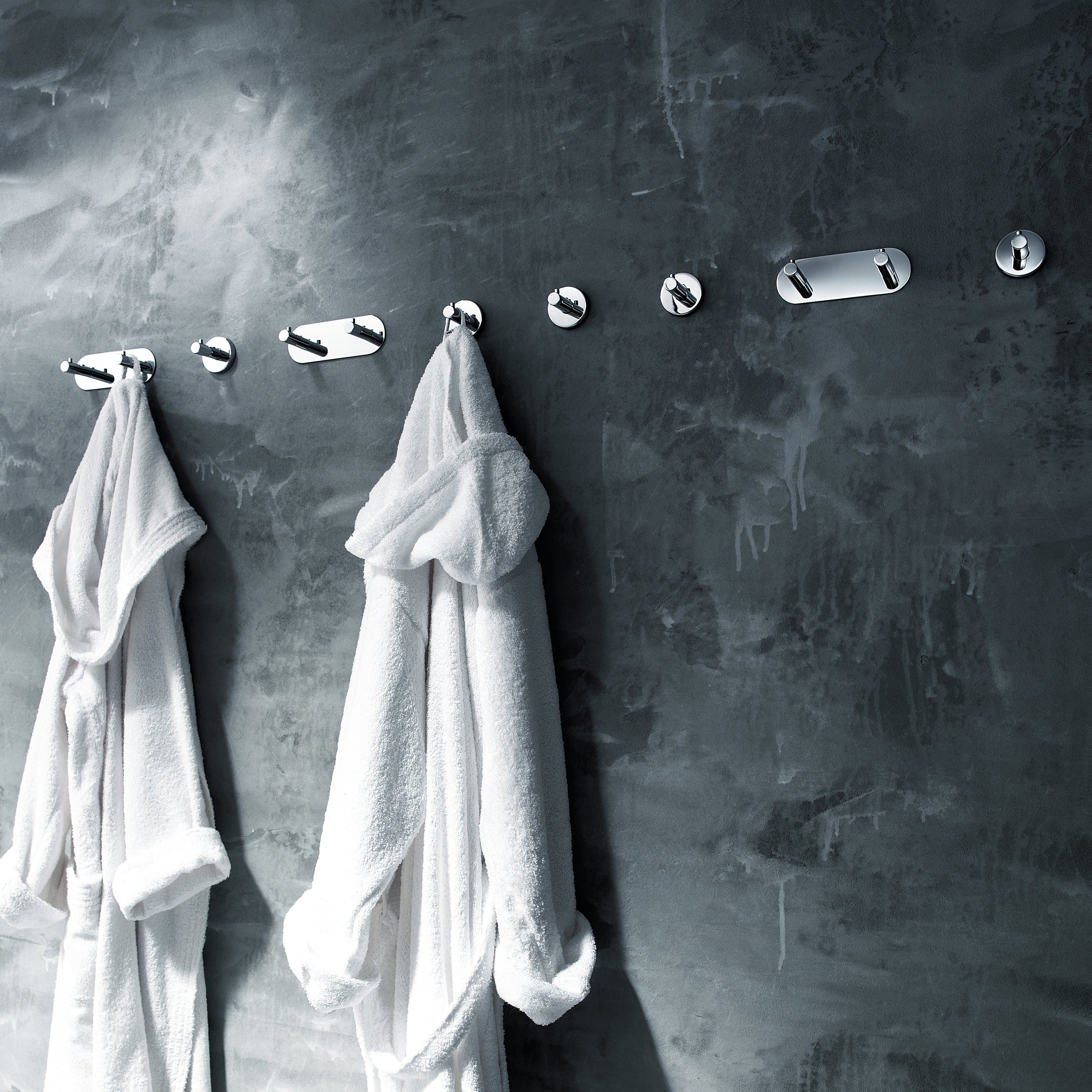 Inda - Appendiabiti doppio Gealuna in acciaio cromato