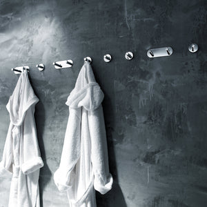 Inda - Appendiabiti doppio Gealuna in acciaio cromato