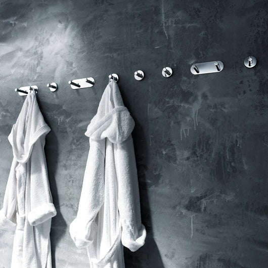 Inda - Appendiabiti doppio Gealuna in acciaio cromato