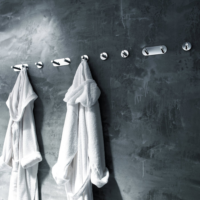 Inda - Appendiabiti doppio Gealuna in acciaio cromato