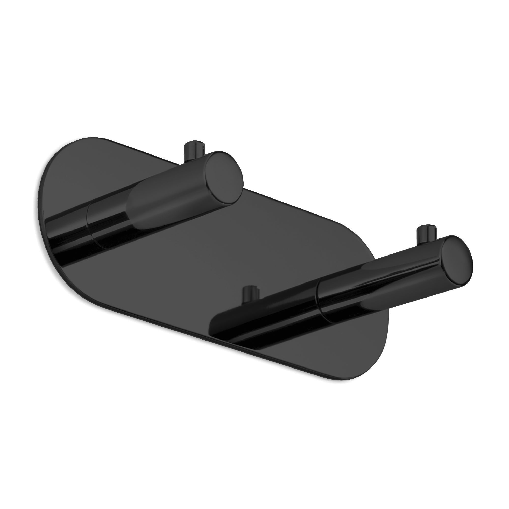 Inda - Appendiabiti doppio Gealuna in acciaio nero