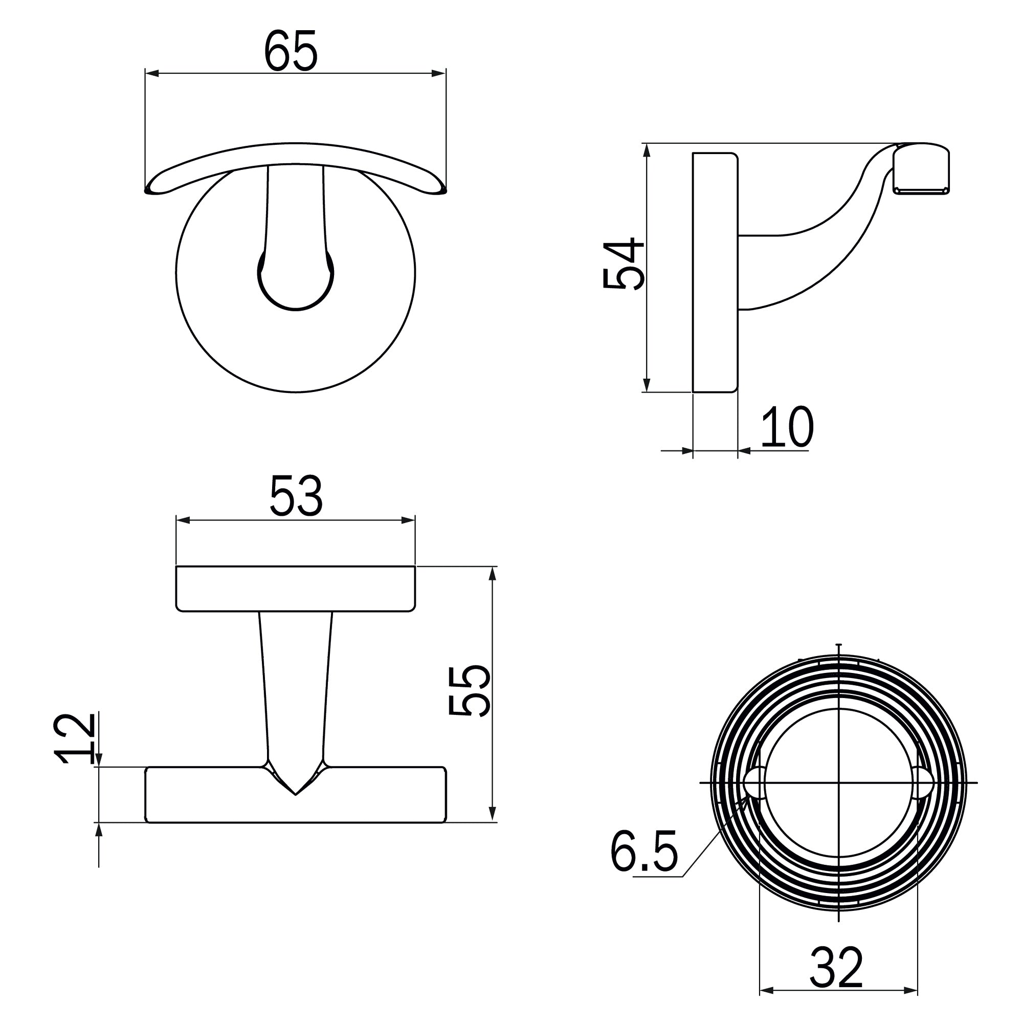 Inda - Appendiabiti Gealuna in acciaio nero