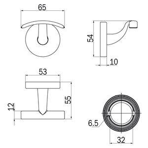 Inda - Appendiabiti Gealuna in acciaio nero