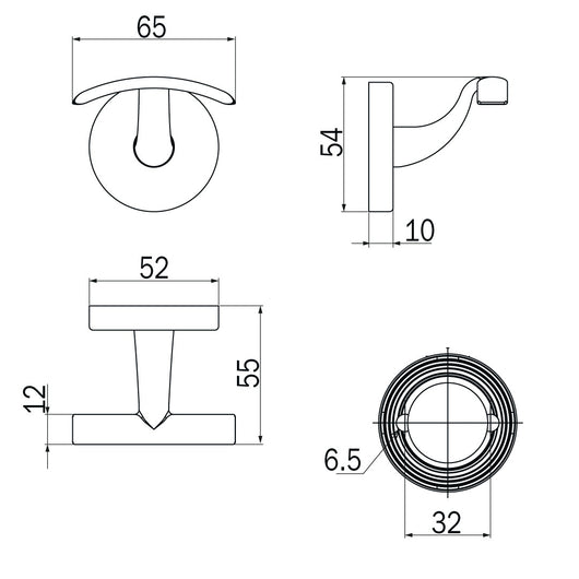 Inda - Appendiabiti Gealuna in acciaio spazzolato