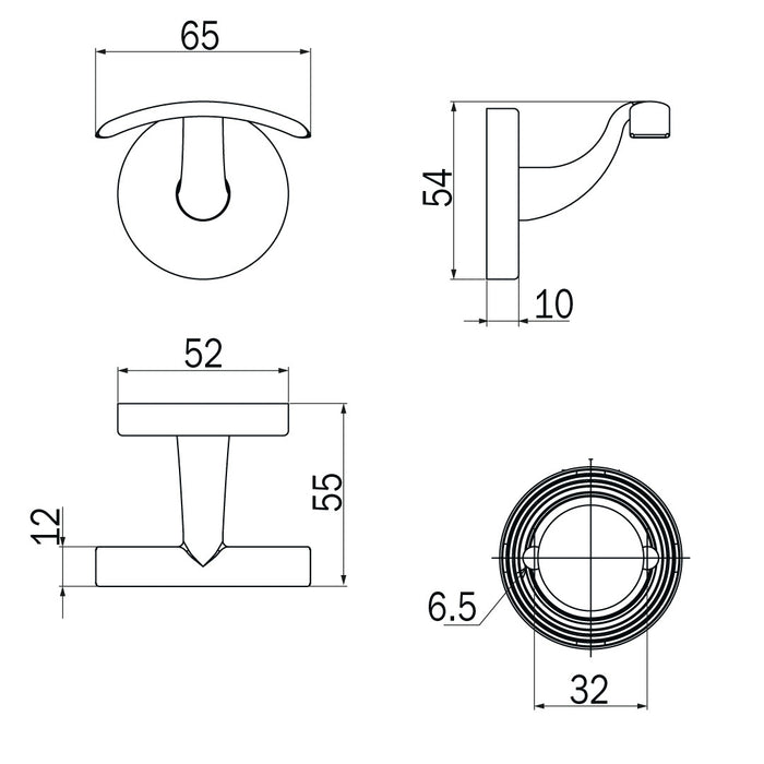 Inda - Appendiabiti Gealuna in acciaio spazzolato