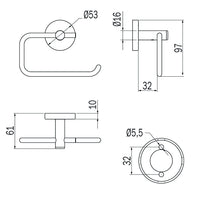 Inda - Portarotolo basculante Gealuna in acciaio cromato