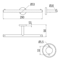 Inda - Portarotolo doppio Gealuna in acciaio nero