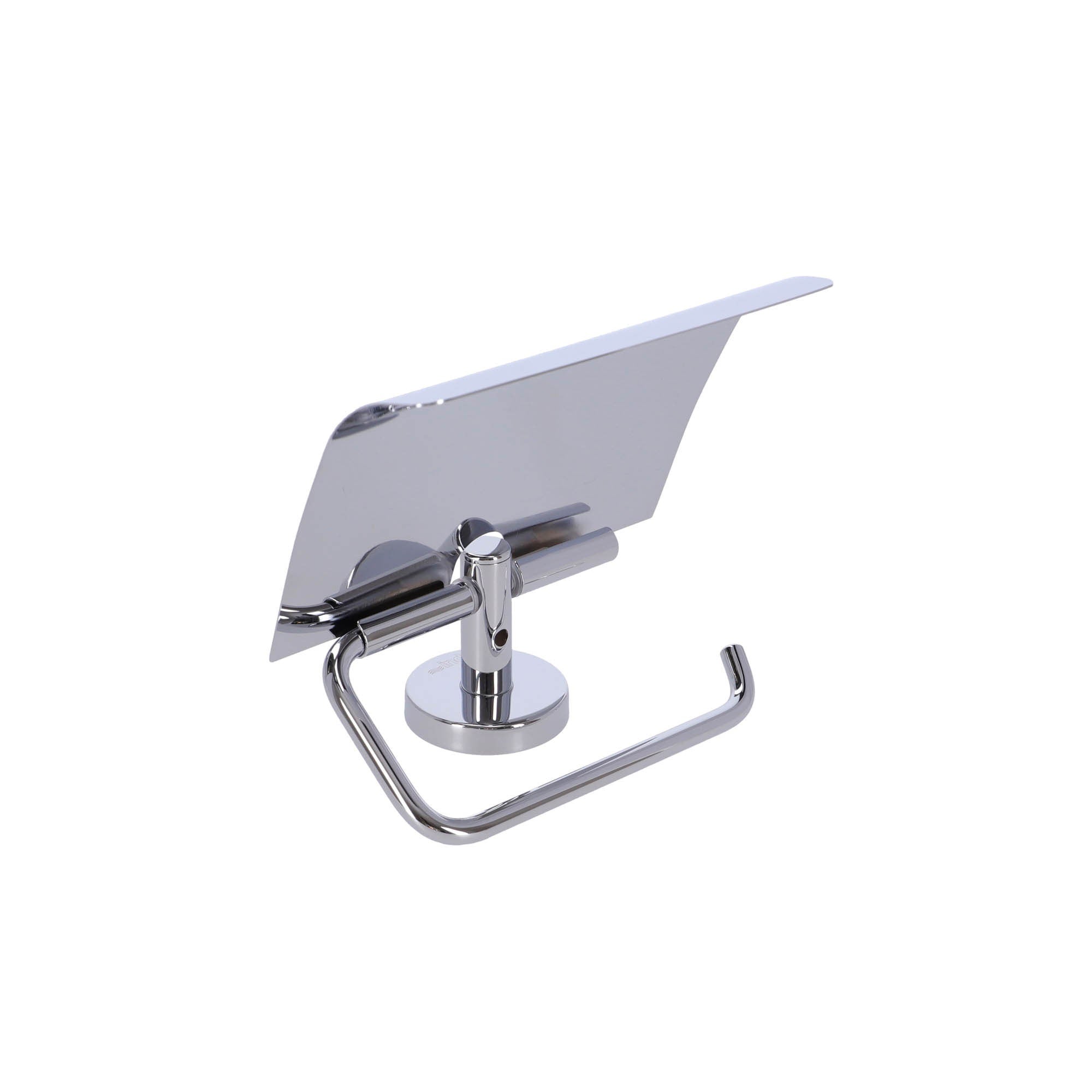 Inda - Portarotolo basculante con coperchio Gealuna in acciaio cromato