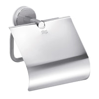 Inda - Portarotolo basculante con coperchio Gealuna in acciaio spazzolato