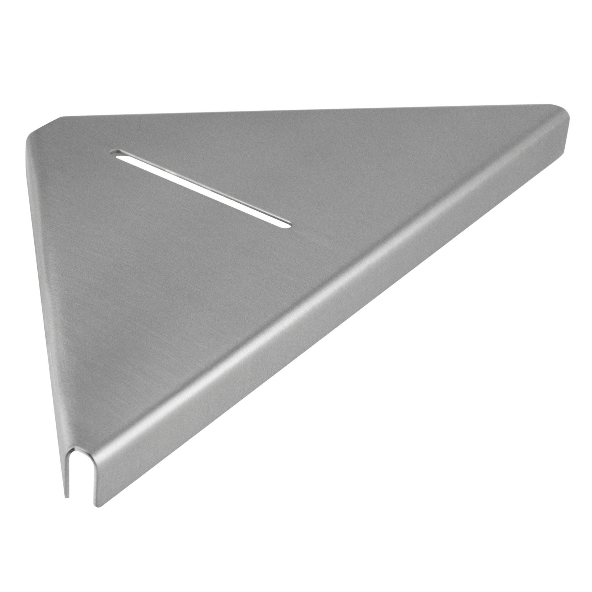 Inda - Cestino portaoggetti doccia angolare Gealuna in acciaio spazzolato