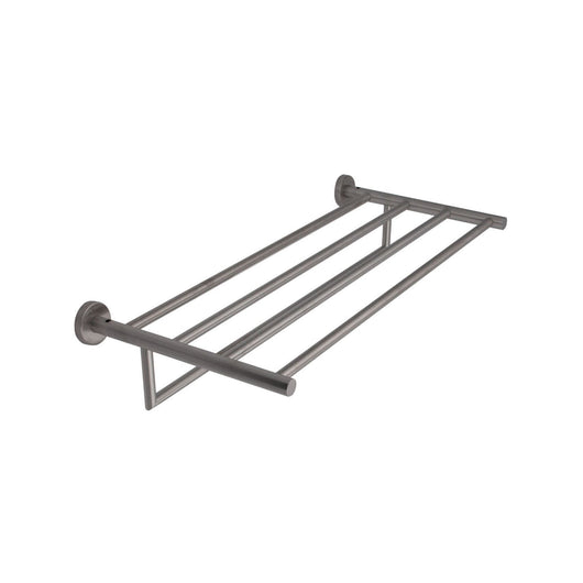 Inda - Porta teli e porta asciugamani Gealuna in acciaio spazzolato L.65,3 cm