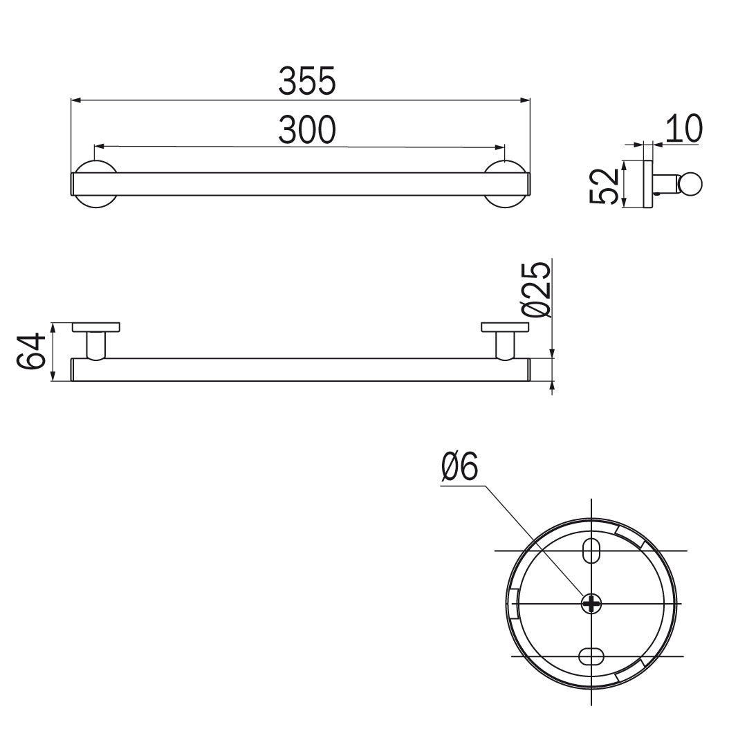 Inda - Maniglione di sicurezza Gealuna L.35,5 cm in acciaio cromato