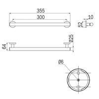 Inda - Maniglione di sicurezza Gealuna L.35,5 cm in acciaio spazzolato