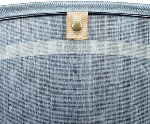 Portabiancheria pieghevole pieghevole con sacco in cotone 80 litri bambù tondo grigio 13_0001906_7