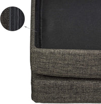 Sgabello contenitore pieghevole con schienale in lino marrone 13_0002778_2