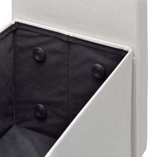 panca con schienale 2 posti cassapanca ripiegabile pratica seduta ribaltabile 115 cm panna 13_0000374_2