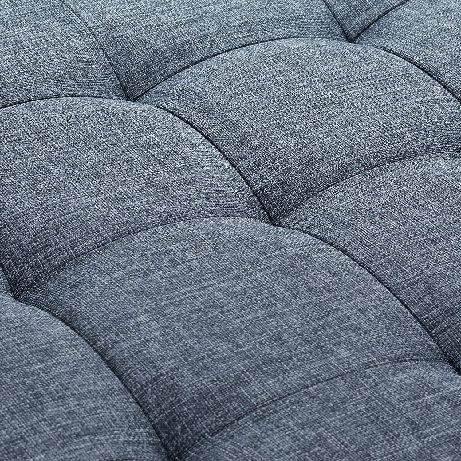 Sgabello con pouf contenitore rotondo pieghevole pieghevole rivestimento imbottito poggiapiedi grigio 13_0002759_2