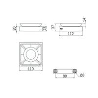 Inda - Portasapone a muro Divo cromo lucido/vetro trasparente