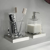 Inda - Dispenser sapone a parete Divo cromo lucido/trasparente 250 ml