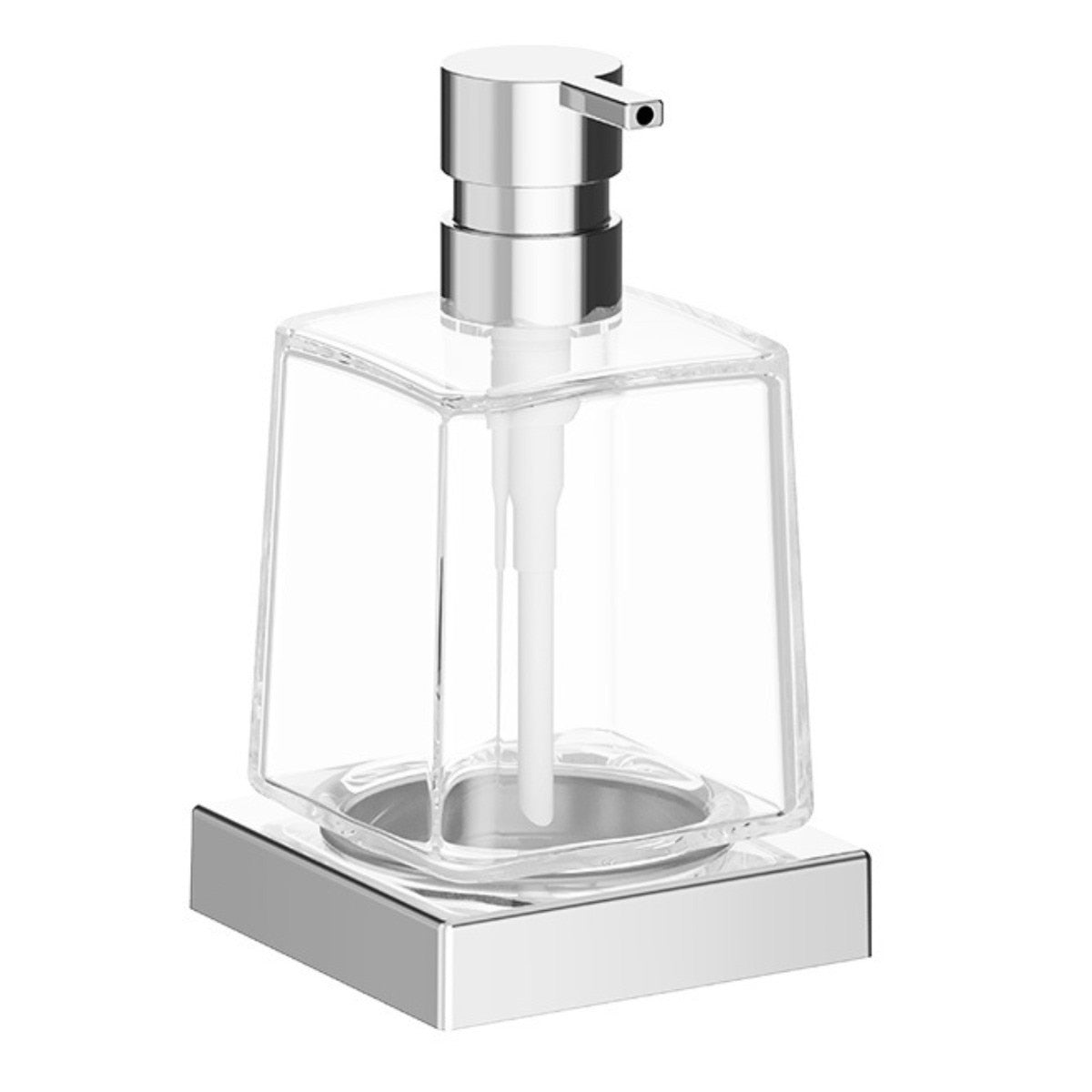 Inda - Dispenser sapone a parete Divo cromo lucido/trasparente 250 ml