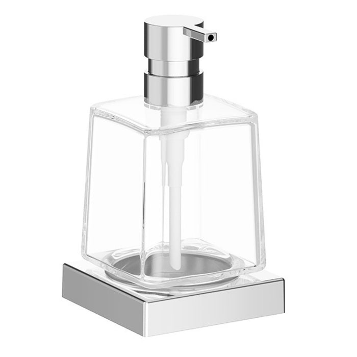 Inda - Dispenser sapone a parete Divo cromo lucido/trasparente 250 ml