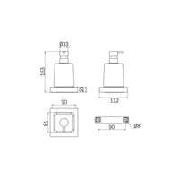 Inda - Dispenser sapone a parete Divo cromo lucido/satinato 250 ml