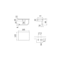 Inda - Portarotolo con coperchio portacellulare Divo cromo lucido