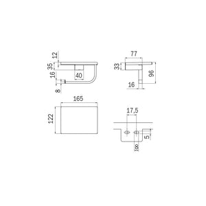 Inda - Portarotolo con coperchio portacellulare Divo cromo lucido