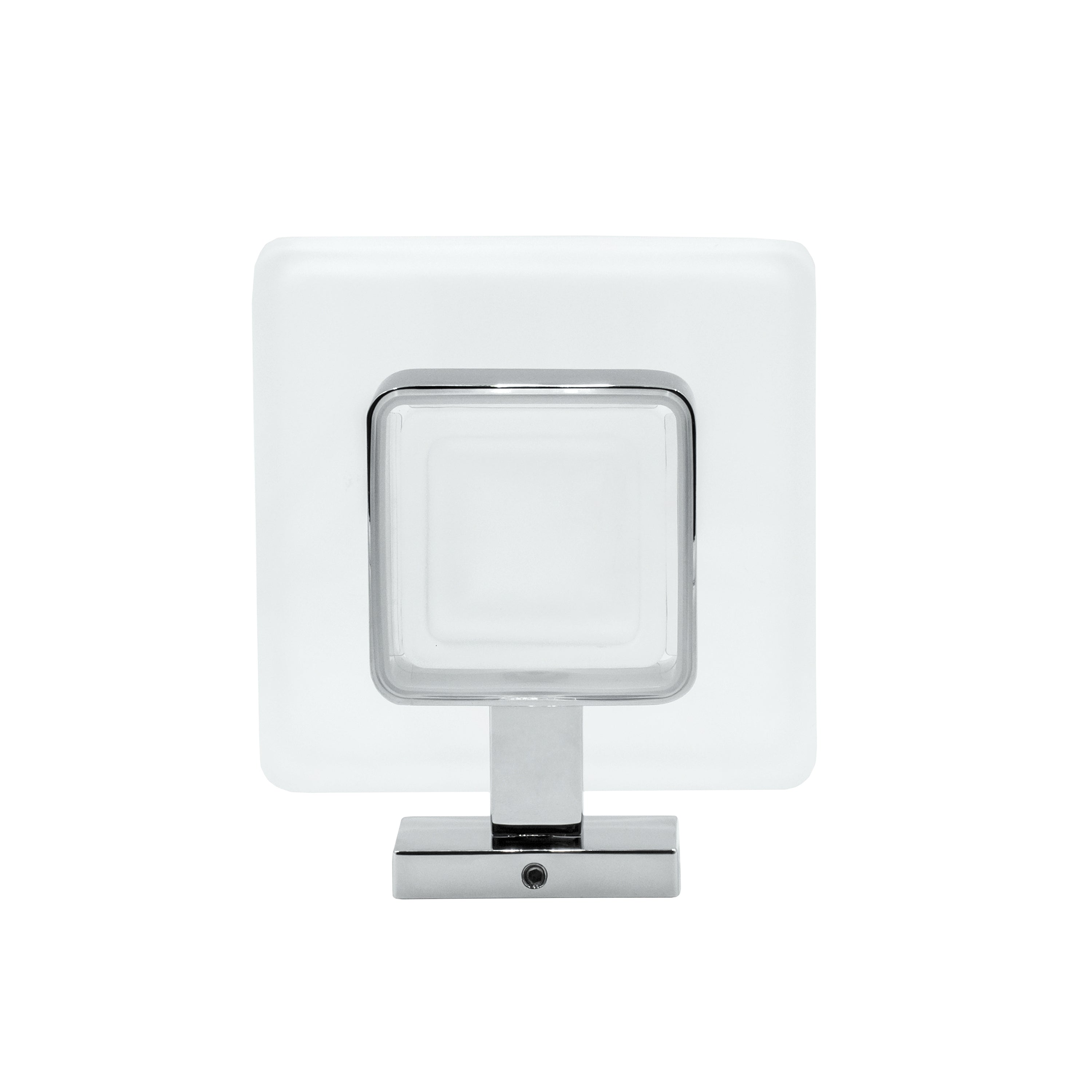 Inda - Portasapone a parete Lea cromo lucido con bacinella in vetro satinato