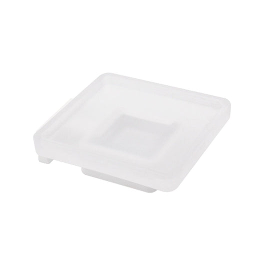 Inda - Portasapone a parete Lea bianco opaco con bacinella in vetro satinato