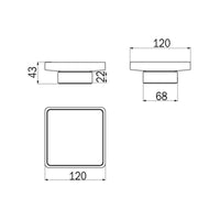 Inda - Portasapone da appoggio Lea nero opaco con bacinella in vetro satinato