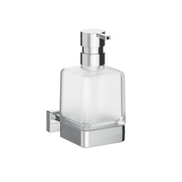 Inda - Dispenser sapone a parete Lea cromo lucido/vetro satinato 250 ml