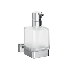 Inda - Dispenser sapone a parete Lea cromo lucido/vetro satinato 250 ml