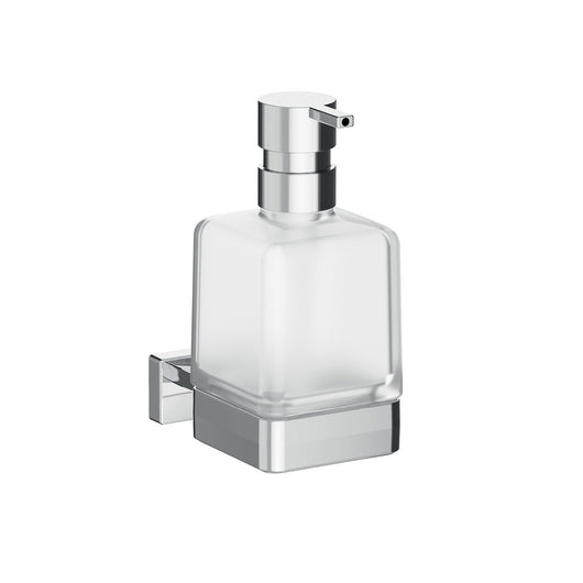 Inda - Dispenser sapone a parete Lea cromo lucido/vetro satinato 250 ml