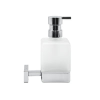 Inda - Dispenser sapone a parete Lea cromo lucido/vetro satinato 250 ml