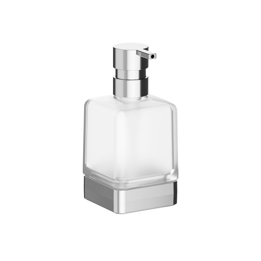 Inda - Dispenser sapone da appoggio Lea cromo lucido/vetro satinato 250 ml