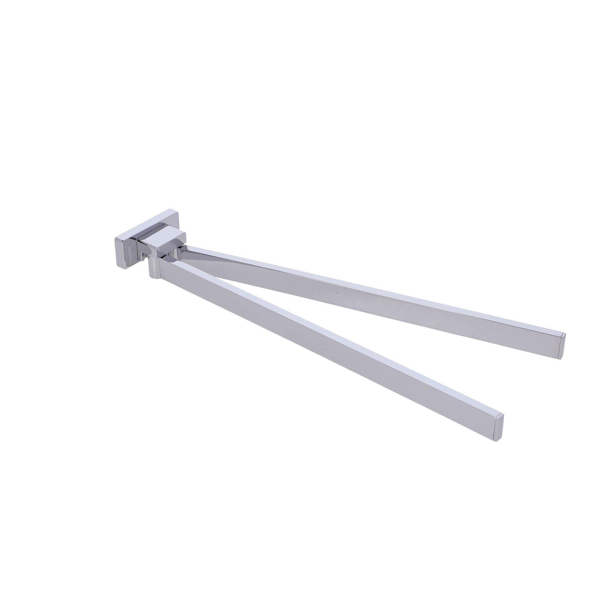 Inda - Porta asciugamani doppio a snodo Lea cromo lucido L.38 cm