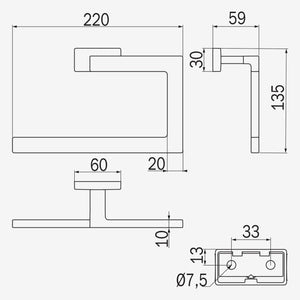 Inda - Porta asciugamani ad anello Lea nickel spazzolato
