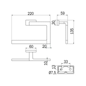 Inda - Porta asciugamani ad anello Lea bianco opaco