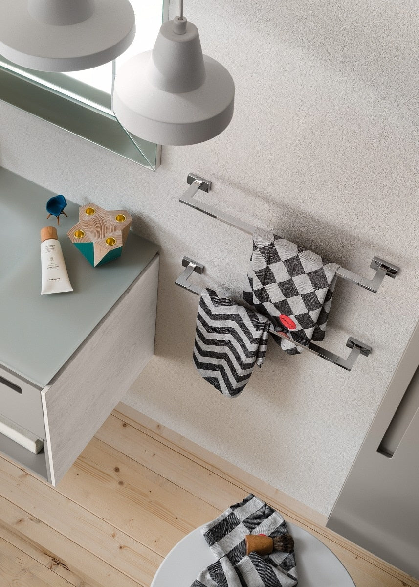 Inda - Porta asciugamani Lea cromo lucido L.66 cm