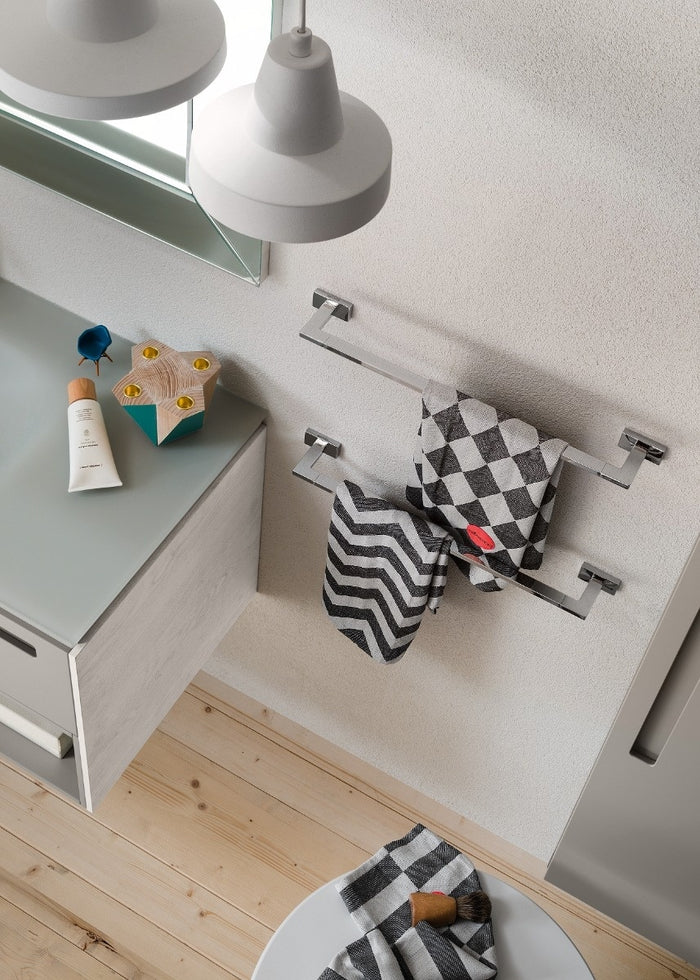 Inda - Porta asciugamani Lea cromo lucido L.86 cm