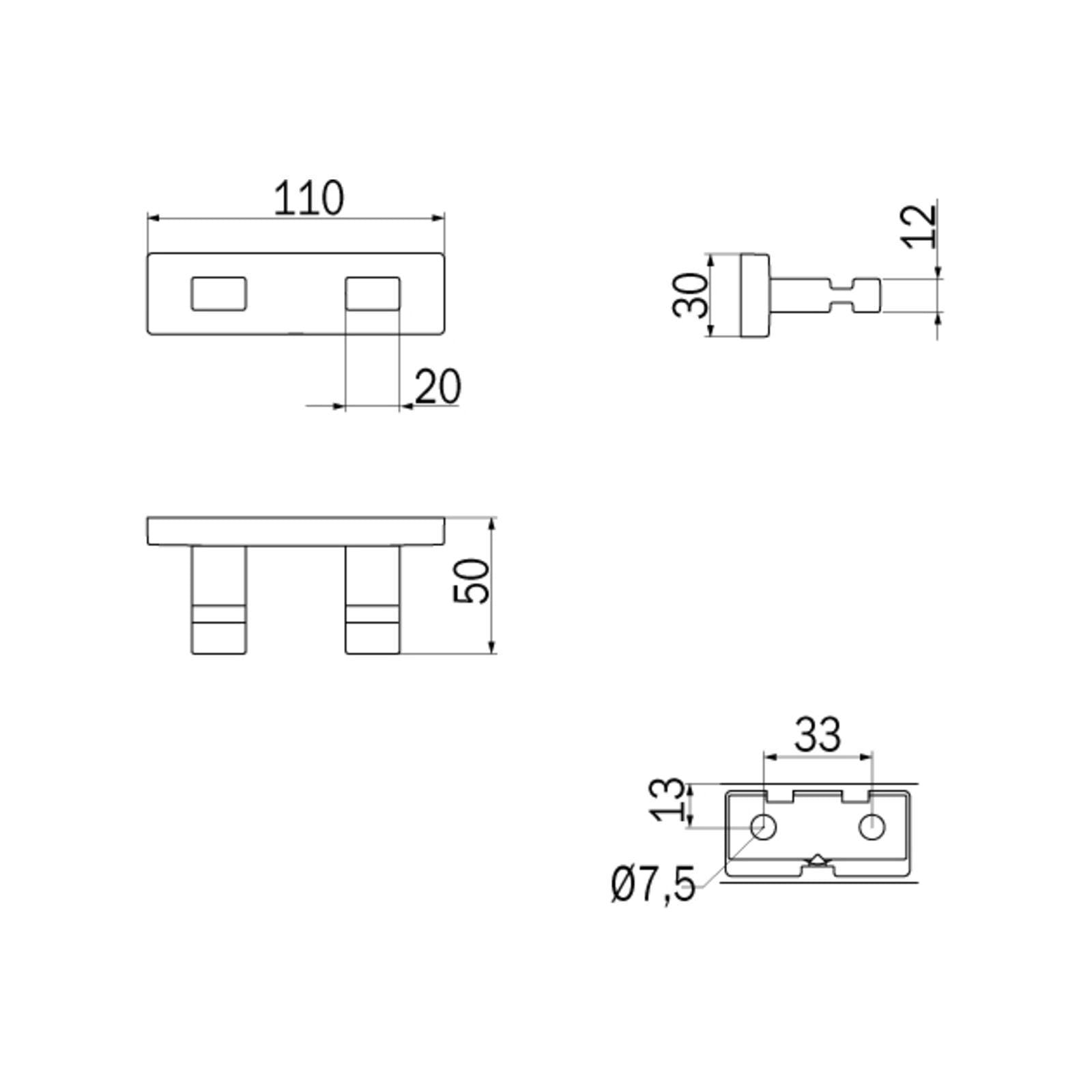 Inda - Appendiabiti doppio Lea cromo lucido