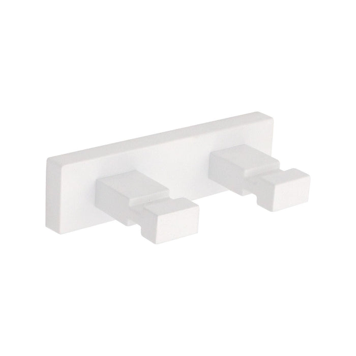 Inda - Appendiabiti doppio Lea bianco opaco