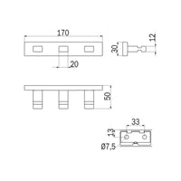 Inda - Appendiabiti triplo Lea cromo lucido