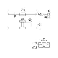 Inda - Portarotolo doppio Lea cromo lucido