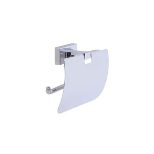 Inda - Portarotolo basculante con coperchio Lea cromo lucido