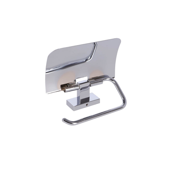 Inda - Portarotolo basculante con coperchio Lea cromo lucido