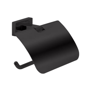 Inda - Portarotolo basculante con coperchio Lea nero